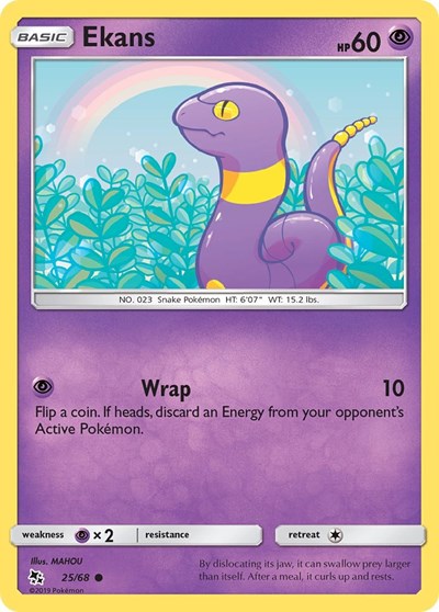 Ekans (25) (Hidden Fates) Light Play