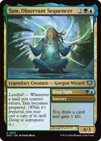 Tam, Observant Sequencer (Secrets of Strixhaven) Light Play Foil