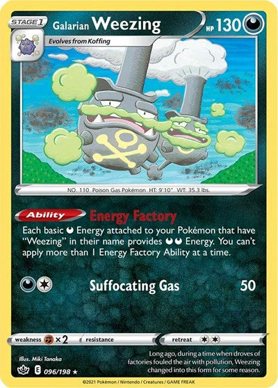 Galarian Weezing (SWSH06: Chilling Reign) Light Play
