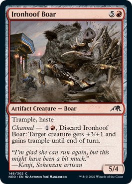Ironhoof Boar (Kamigawa: Neon Dynasty) Light Play
