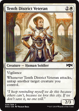 Tenth District Veteran (Ravnica Allegiance) Light Play