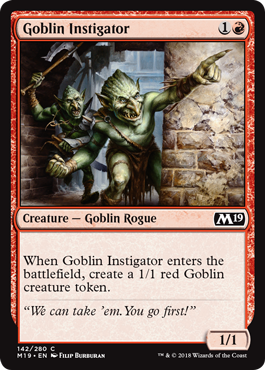 Goblin Instigator (Magic 2019 Core Set) Medium Play