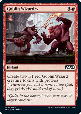 Goblin Wizardry (Magic 2021 Core Set) Light Play Foil