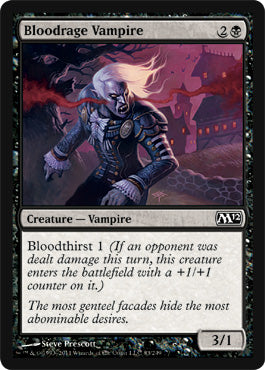 Bloodrage Vampire (Magic 2012 Core Set) Light Play