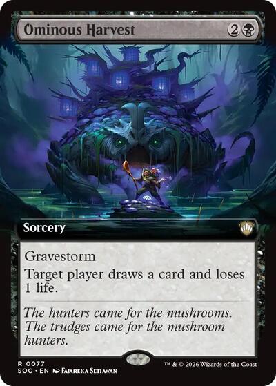Ominous Harvest (Extended Art) (Commander: Secrets of Strixhaven) Light Play