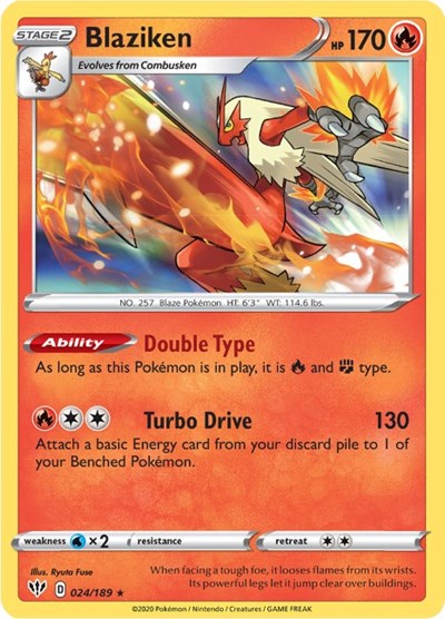 Blaziken (SWSH03: Darkness Ablaze) Light Play Holofoil