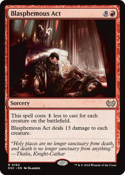 Blasphemous Act (Commander: Duskmourn: House of Horror) Light Play
