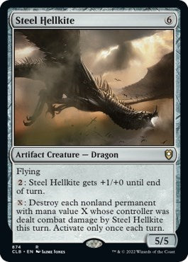Steel Hellkite (Commander Legends: Battle for Baldur's Gate) Light Play