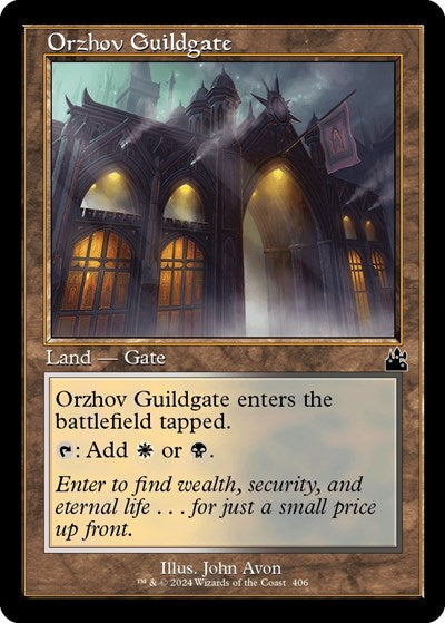Orzhov Guildgate (Retro Frame) (Ravnica Remastered) Light Play