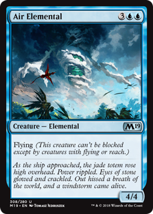 Air Elemental (Magic 2019 Core Set) Light Play