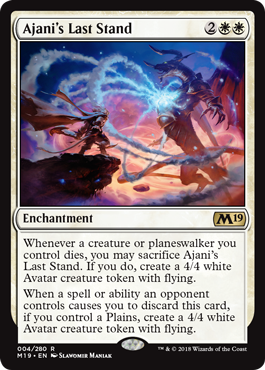 Ajani's Last Stand (Magic 2019 Core Set) Light Play