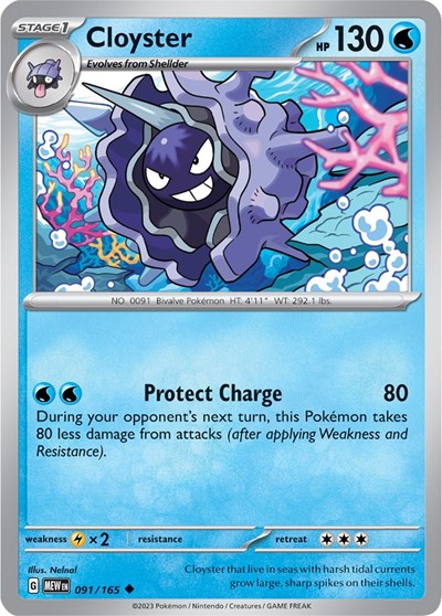 Cloyster (Scarlet and Violet: 151) Light Play