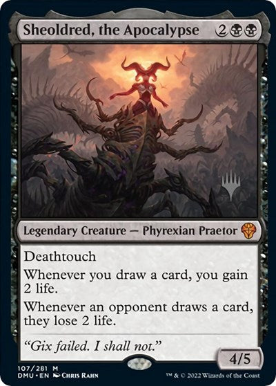 Sheoldred, the Apocalypse (Promo Pack: Dominaria United) Light Play