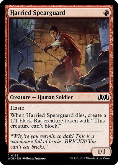 Harried Spearguard (Wilds of Eldraine) Light Play