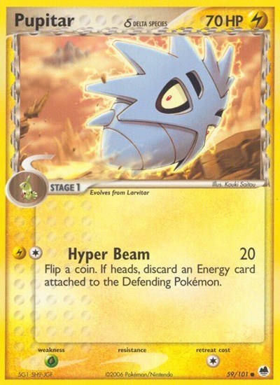 Pupitar (Delta Species) (Dragon Frontiers) Heavy Play
