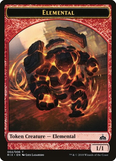 Elemental Token (002) (Rivals of Ixalan) Light Play