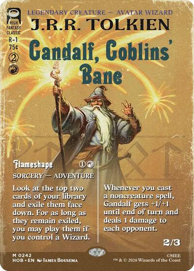 Gandalf, Goblins' Bane (Borderless) (The Hobbit) Light Play Foil