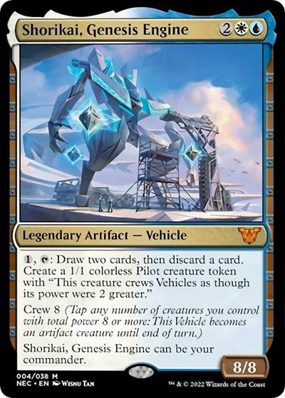 Shorikai, Genesis Engine (Commander: Kamigawa: Neon Dynasty) Light Play