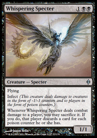 Whispering Specter (New Phyrexia) Medium Play