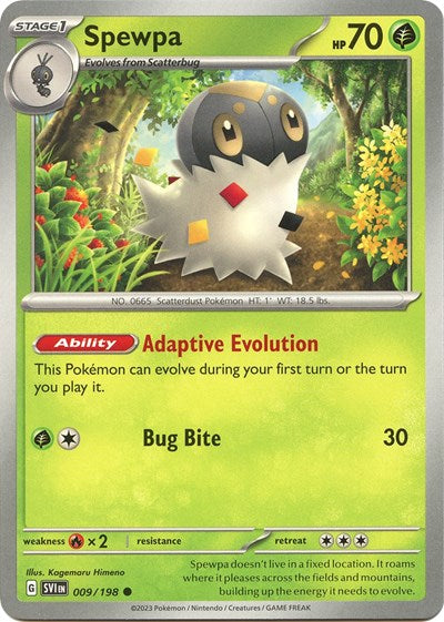 Spewpa (Scarlet and Violet: Base Set) Light Play