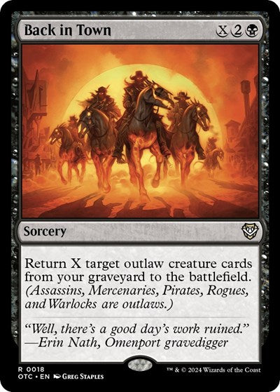 Back in Town (Commander: Outlaws of Thunder Junction) Light Play