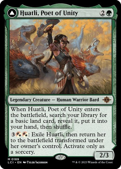 Huatli, Poet of Unity (The Lost Caverns of Ixalan) Light Play Foil