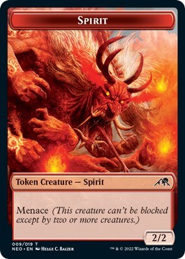 Spirit Token (009) (Kamigawa: Neon Dynasty) Light Play