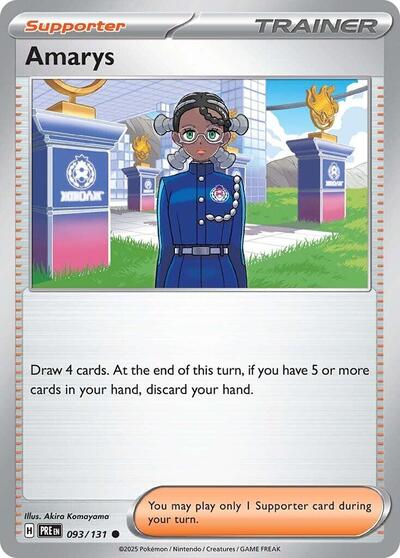Amarys - 093 (SV: Prismatic Evolutions) Light Play Reverse Holofoil