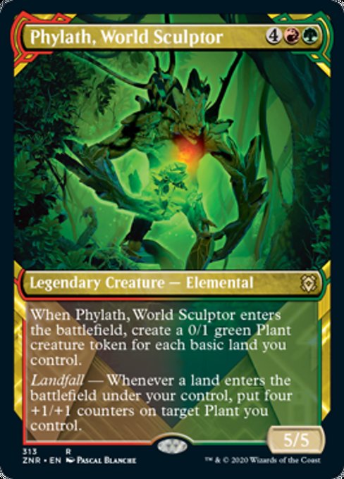 Phylath, World Sculptor (Showcase) (Zendikar Rising) Light Play