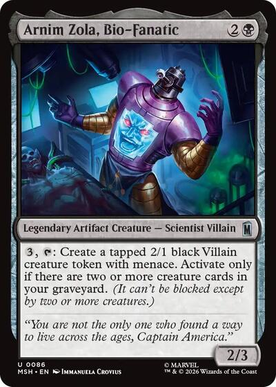 Arnim Zola, Bio-Fanatic (Marvel Super Heroes) Light Play