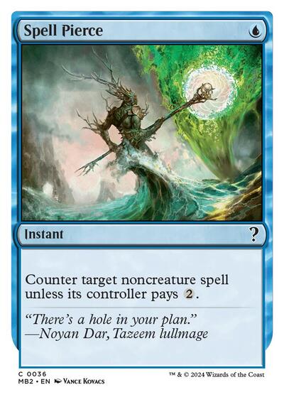 Spell Pierce (White Border) (Mystery Booster 2) Light Play