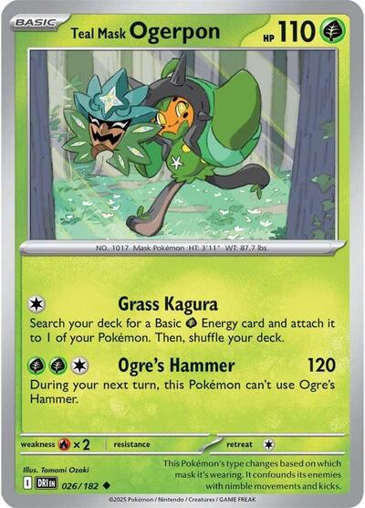 Teal Mask Ogerpon (SV10: Destined Rivals) Light Play