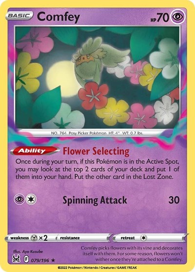 Comfey (SWSH11: Lost Origin) Light Play Reverse Holofoil