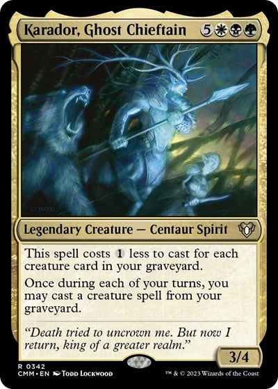 Karador, Ghost Chieftain (Commander Masters) Light Play