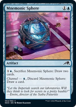 Mnemonic Sphere (Kamigawa: Neon Dynasty) Light Play Foil