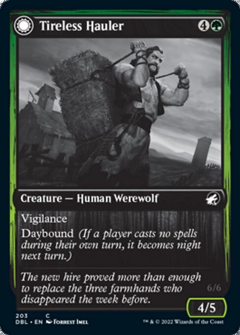 Tireless Hauler / Dire-Strain Brawler (Innistrad: Double Feature) Light Play