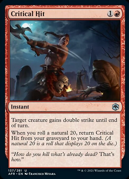 Critical Hit (Adventures in the Forgotten Realms) Light Play Foil