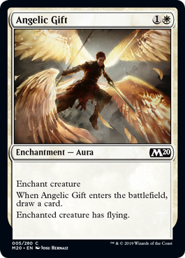 Angelic Gift (Magic 2020 Core Set) Light Play