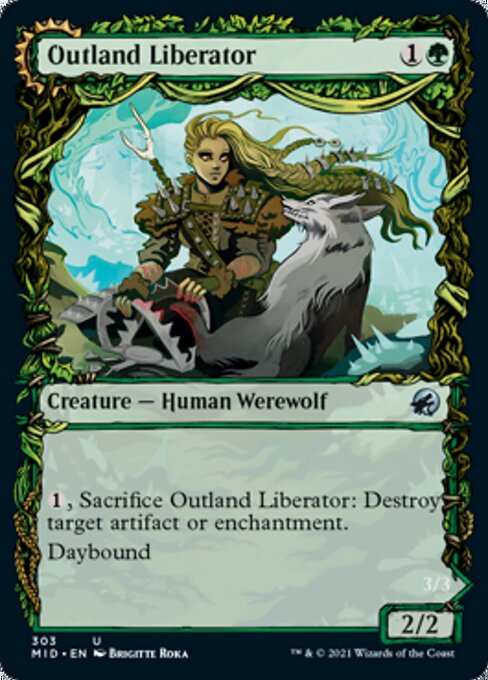 Outland Liberator / Frenzied Trapbreaker (Showcase) (Innistrad: Midnight Hunt) Light Play
