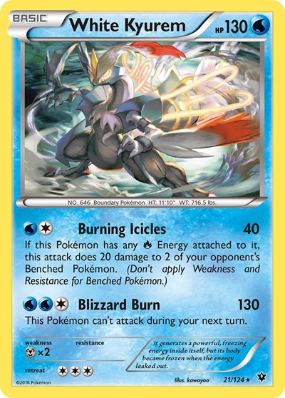 White Kyurem (XY - Fates Collide) Light Play Reverse Holofoil