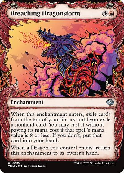 Breaching Dragonstorm (Showcase) (Tarkir: Dragonstorm) Light Play Foil
