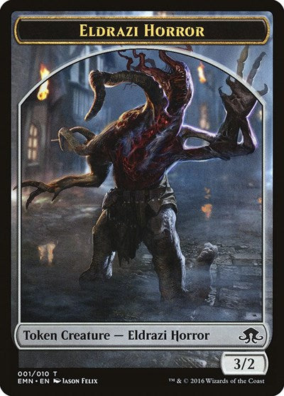 Eldrazi Horror Token (Eldritch Moon) Light Play
