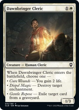 Dawnbringer Cleric (Commander Legends: Battle for Baldur's Gate) Light Play Foil