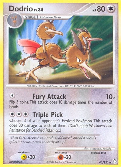 Dodrio (Mysterious Treasures) Damaged / Poor