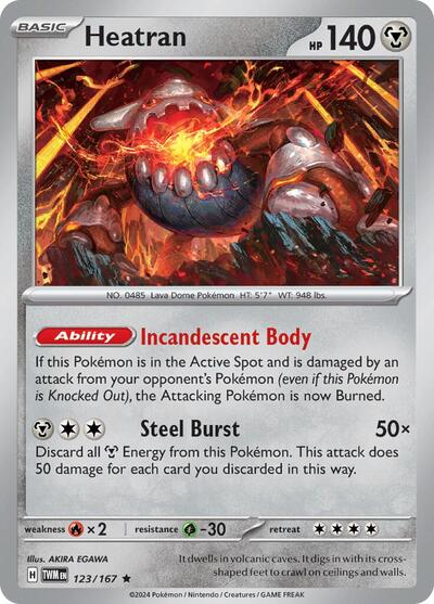 Heatran (SV06: Twilight Masquerade) Light Play Holofoil