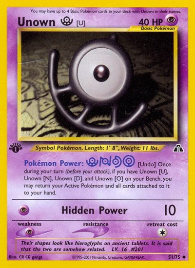 Unown (U) (Neo Discovery) Medium Play Unlimited
