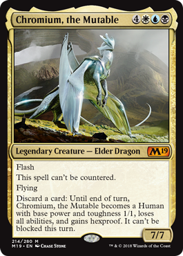Chromium, the Mutable (Magic 2019 Core Set) Light Play