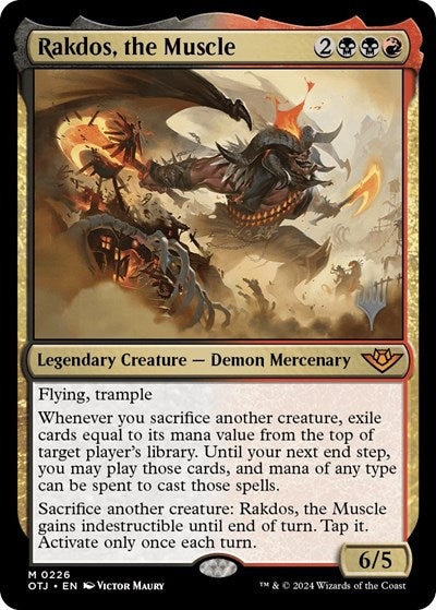 Rakdos, the Muscle (Promo Pack: Outlaws of Thunder Junction) Light Play Foil