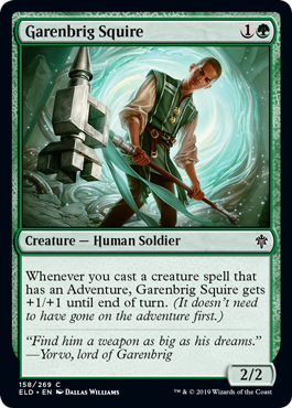 Garenbrig Squire (Throne of Eldraine) Light Play Foil