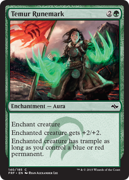 Temur Runemark (Fate Reforged) Light Play